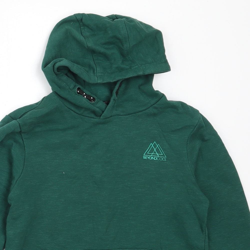 George Boys Green  Cotton Pullover Hoodie Size 7-8 Years