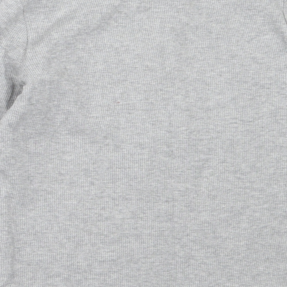 NEXT Boys Grey  Cotton Basic T-Shirt Size 7-8 Years Round Neck