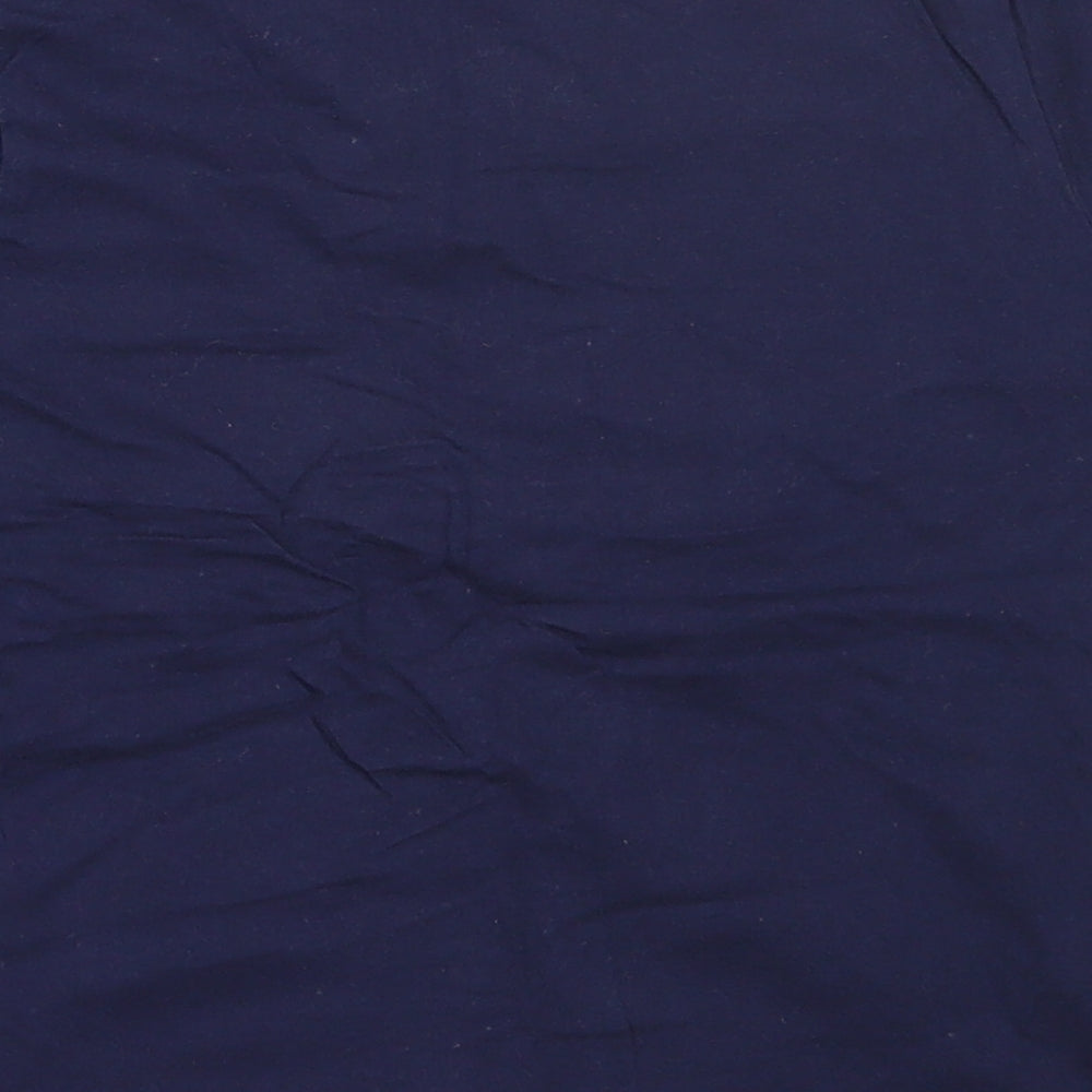 F&F Boys Blue  Cotton Basic T-Shirt Size 6-7 Years Round Neck  - Euro 2020
