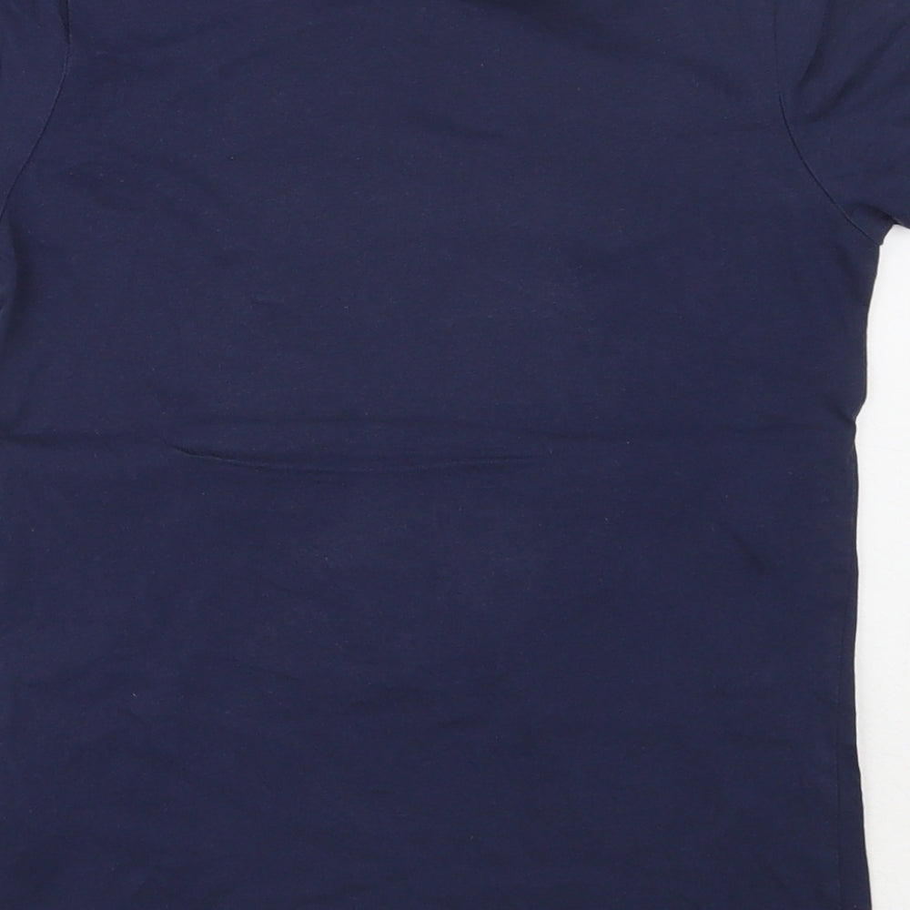 George Boys Blue  Cotton Basic T-Shirt Size 7-8 Years Round Neck  - christmas