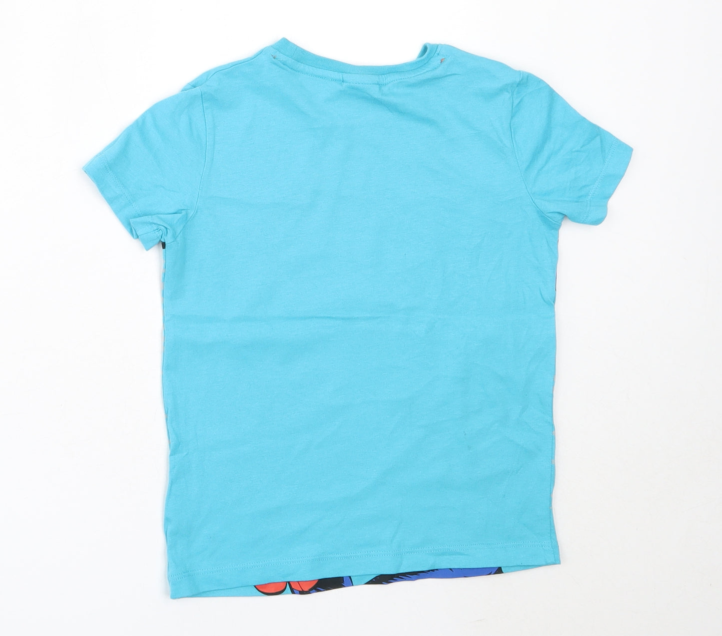 F&F Boys Blue  Cotton Basic T-Shirt Size 6-7 Years Round Neck  - spiderman