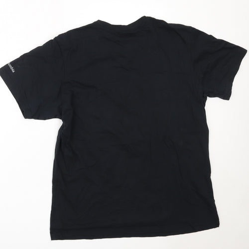 Columbia Mens Black  Cotton  T-Shirt Size L Round Neck