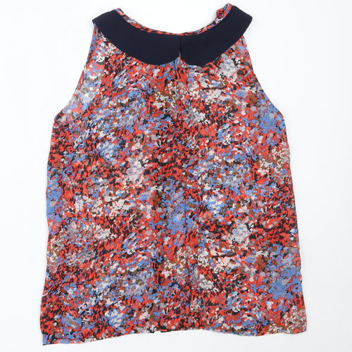 Grace & Mila Womens Red  Polyester Basic Blouse Size S Collared