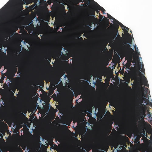 Izabel London Womens Black  Polyester Basic Blouse Size 10 Round Neck