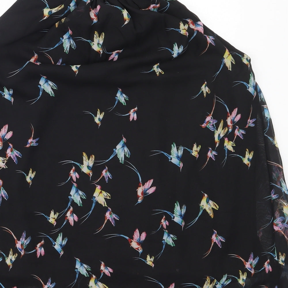 Izabel London Womens Black  Polyester Basic Blouse Size 10 Round Neck