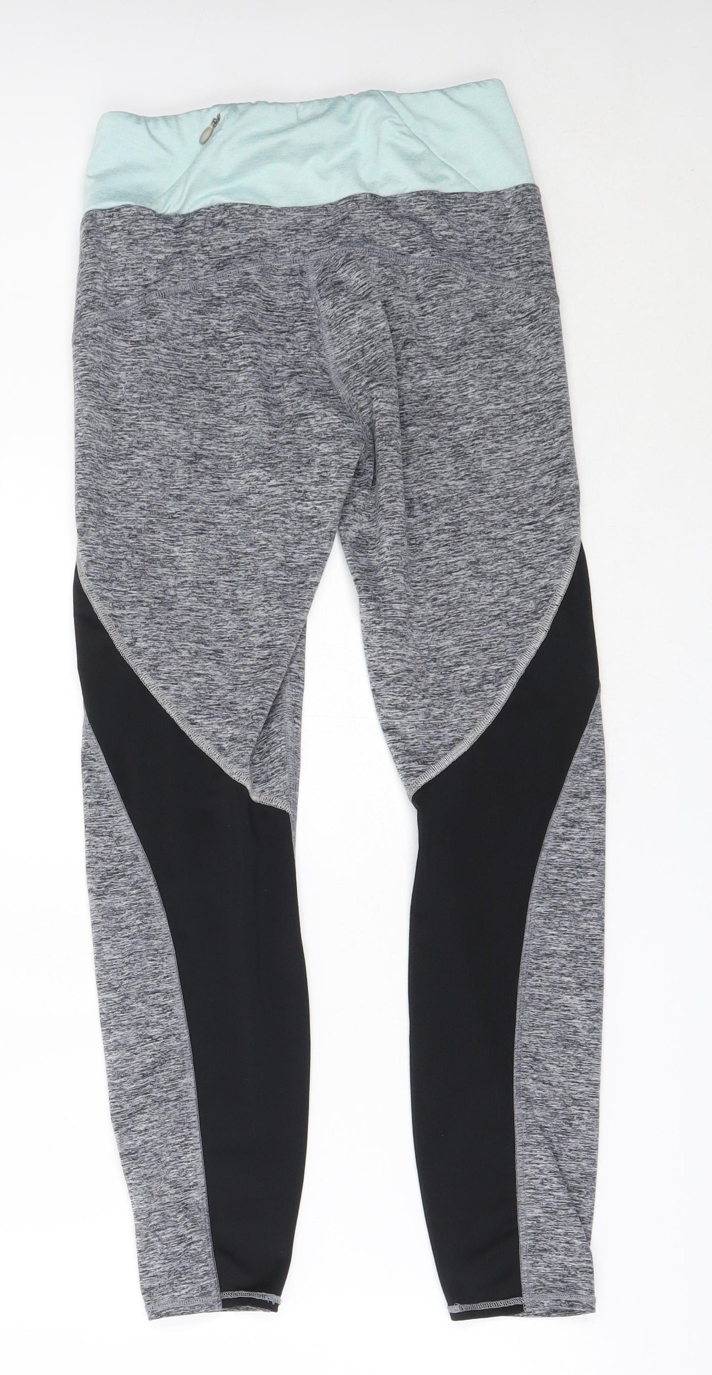 Marks and Spencer Womens Grey  Polyester Capri Leggings Size 10 L25 in Regular
