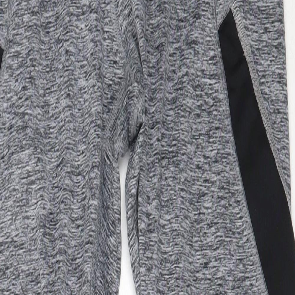 Marks and Spencer Womens Grey  Polyester Capri Leggings Size 10 L25 in Regular