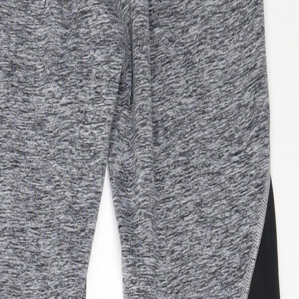 Marks and Spencer Womens Grey  Polyester Capri Leggings Size 10 L25 in Regular