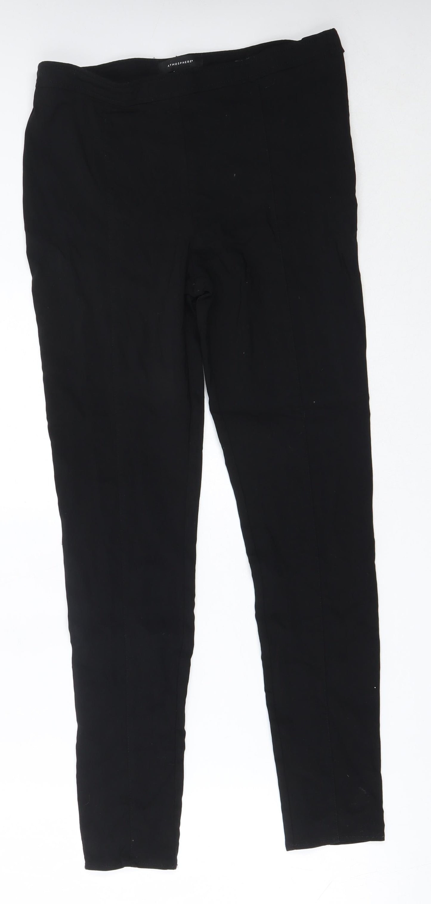 Atmosphere Womens Black  Viscose Capri Trousers Size 12 L27 in Regular