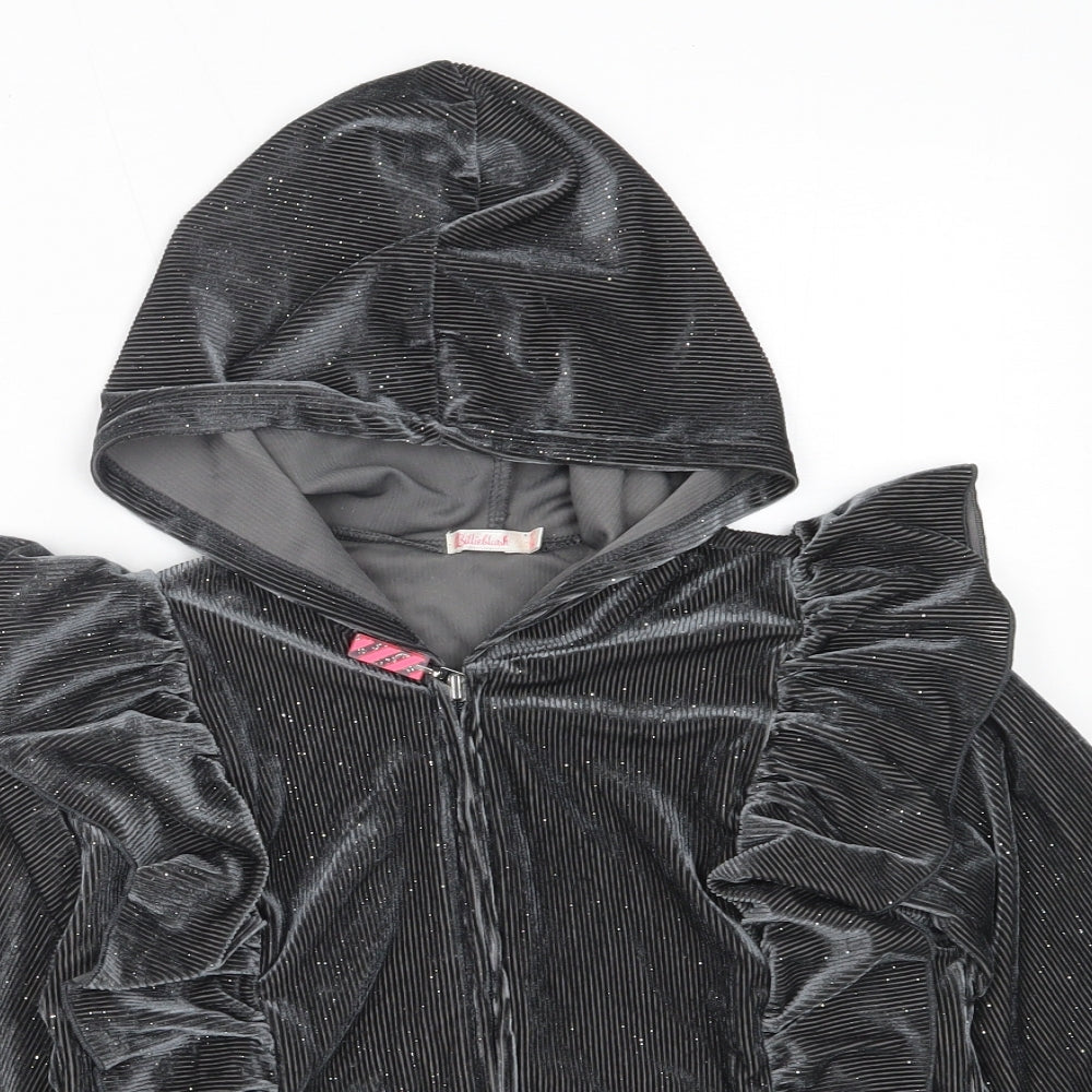 Billieblush Womens Grey  Polyester Full Zip Hoodie Size 10