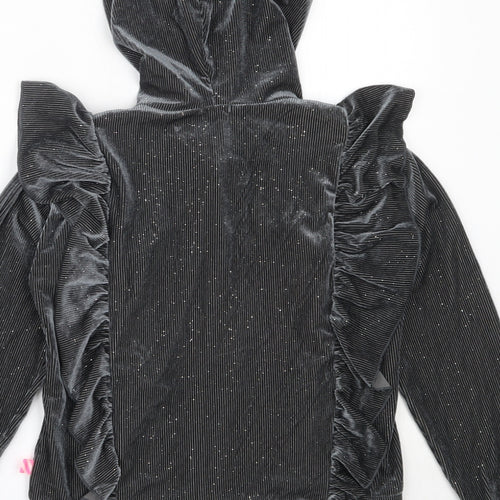 Billieblush Womens Grey  Polyester Full Zip Hoodie Size 10