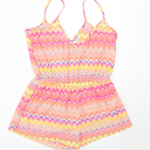 Papaya Womens Orange  Polyester Playsuit One-Piece Size XS