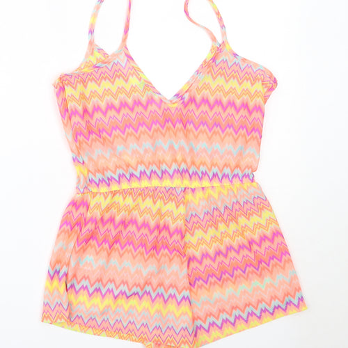 Papaya Womens Orange  Polyester Playsuit One-Piece Size XS