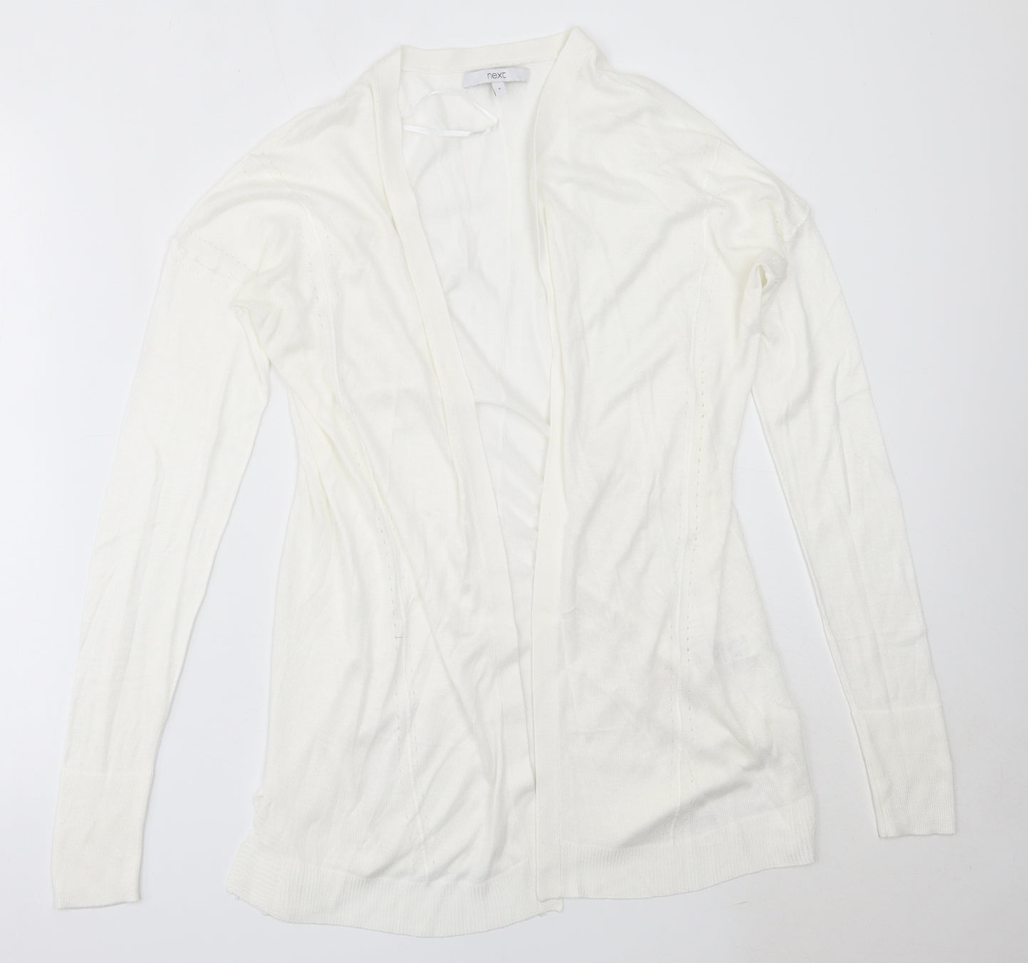 NEXT Womens White Round Neck  Acrylic Pullover Jumper Size 8