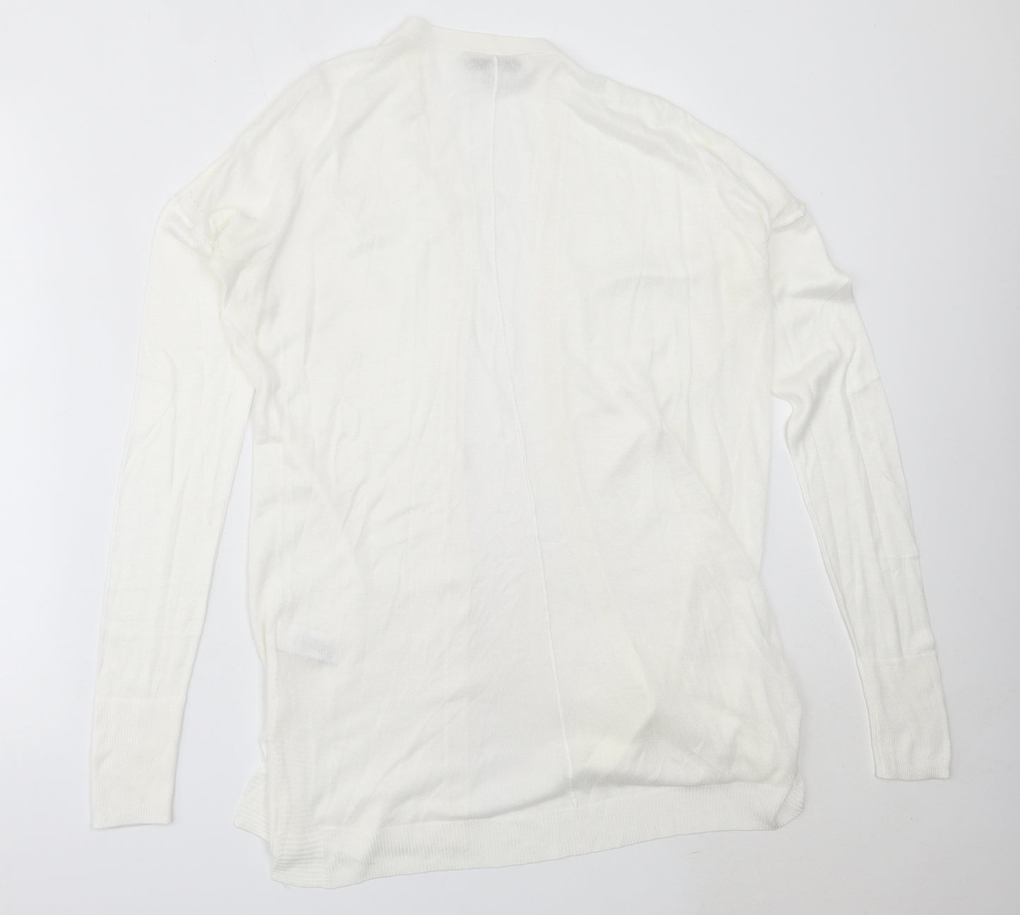 NEXT Womens White Round Neck  Acrylic Pullover Jumper Size 8