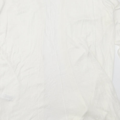 NEXT Womens White Round Neck  Acrylic Pullover Jumper Size 8