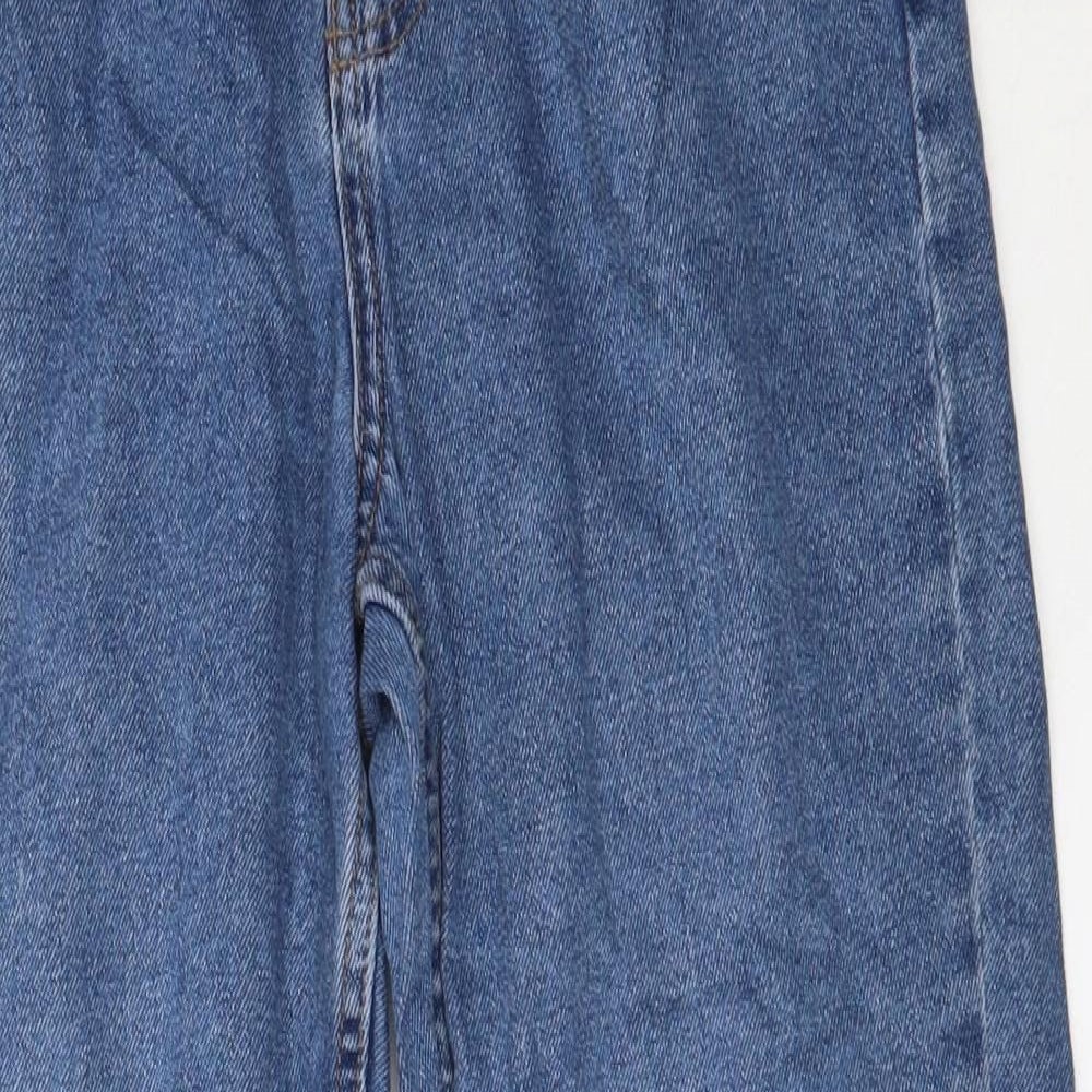 Primark Womens Blue  Cotton Straight Jeans Size 10 L27 in Regular