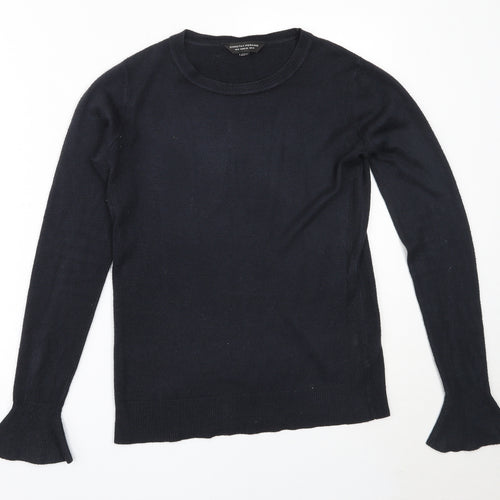 Dorothy Perkins Womens Blue Round Neck  Acrylic Pullover Jumper Size 10