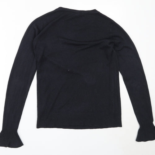 Dorothy Perkins Womens Blue Round Neck  Acrylic Pullover Jumper Size 10