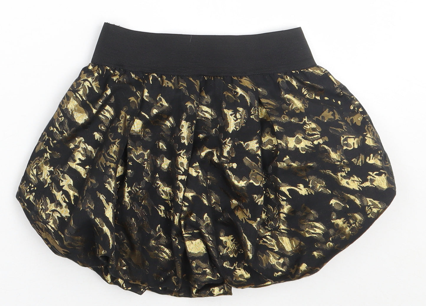 F&F Girls Gold Geometric Polyester A-Line Skirt Size 7-8 Years  Regular