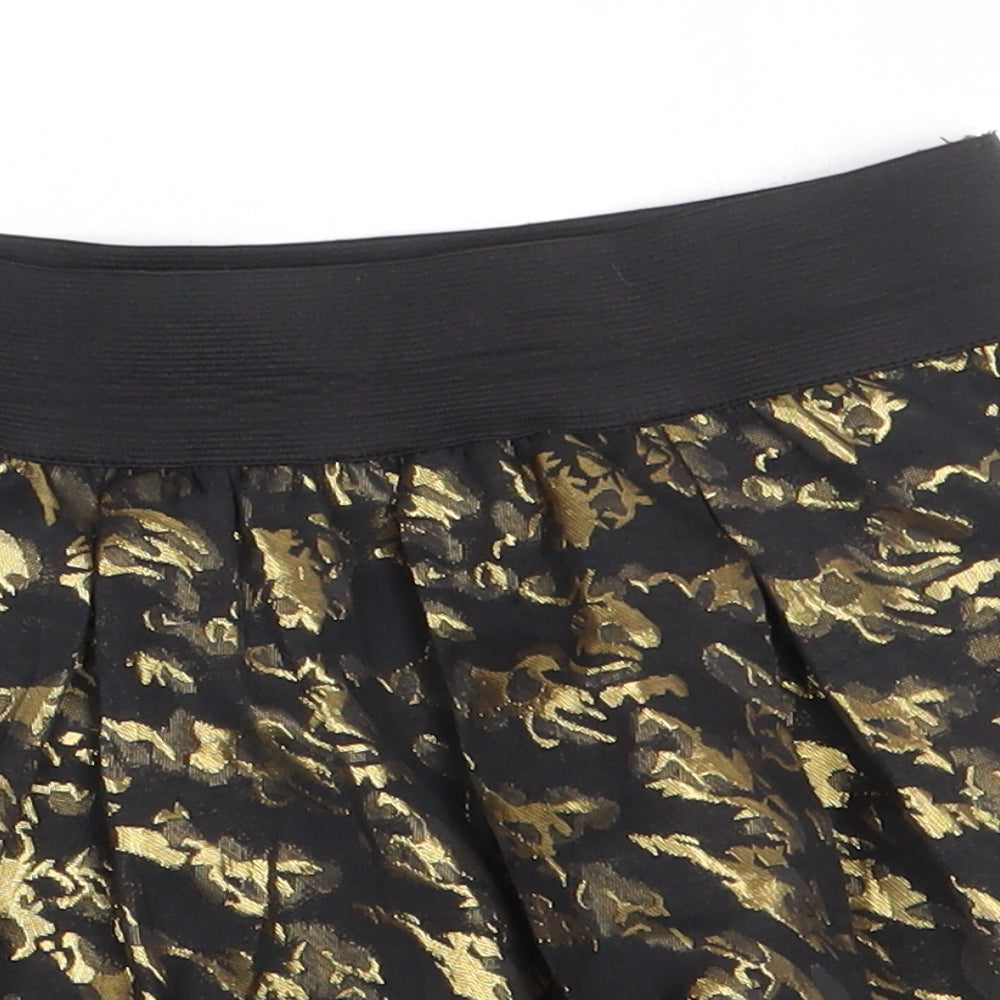 F&F Girls Gold Geometric Polyester A-Line Skirt Size 7-8 Years  Regular