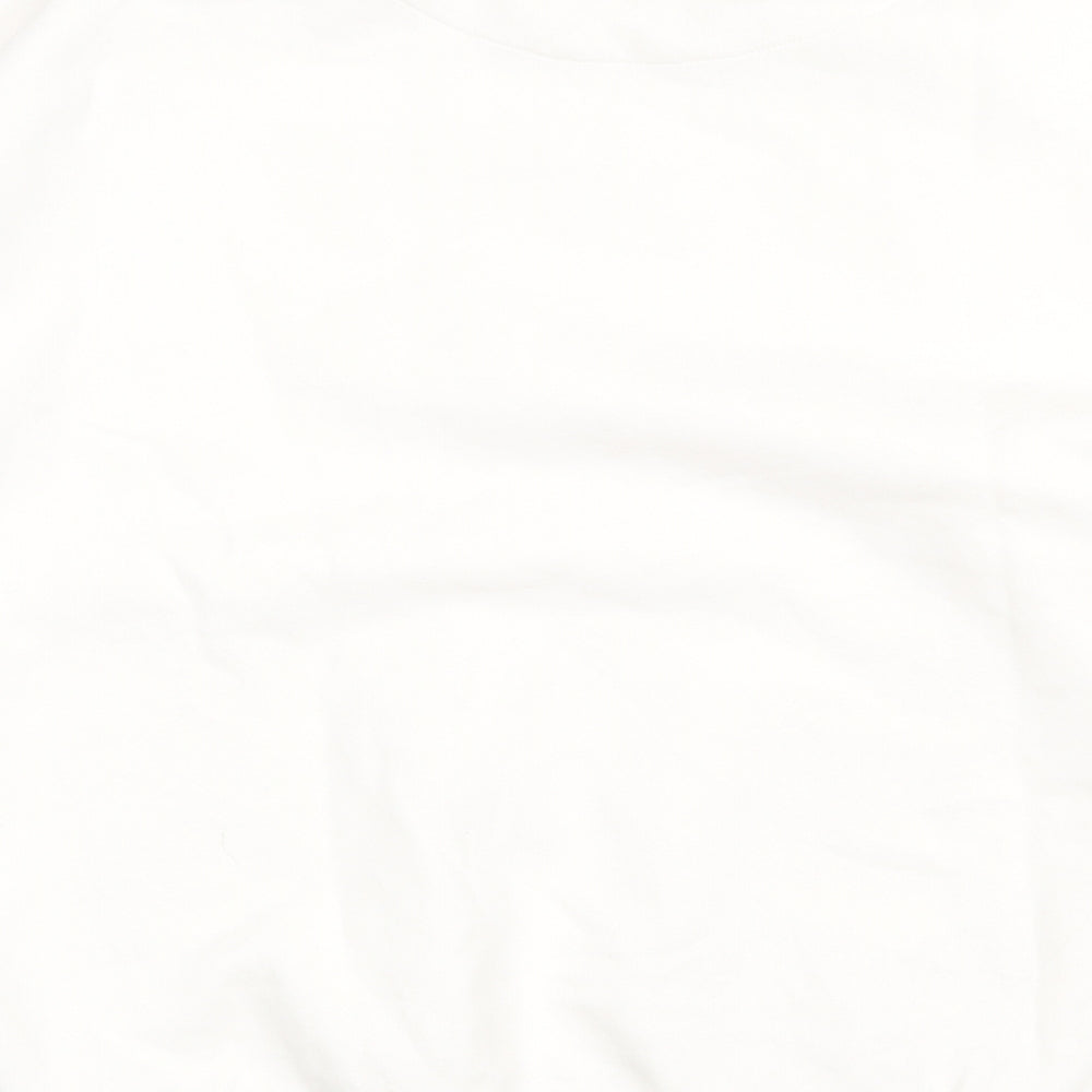 F&F Womens White  Cotton Pullover Sweatshirt Size 8  Pullover - merci
