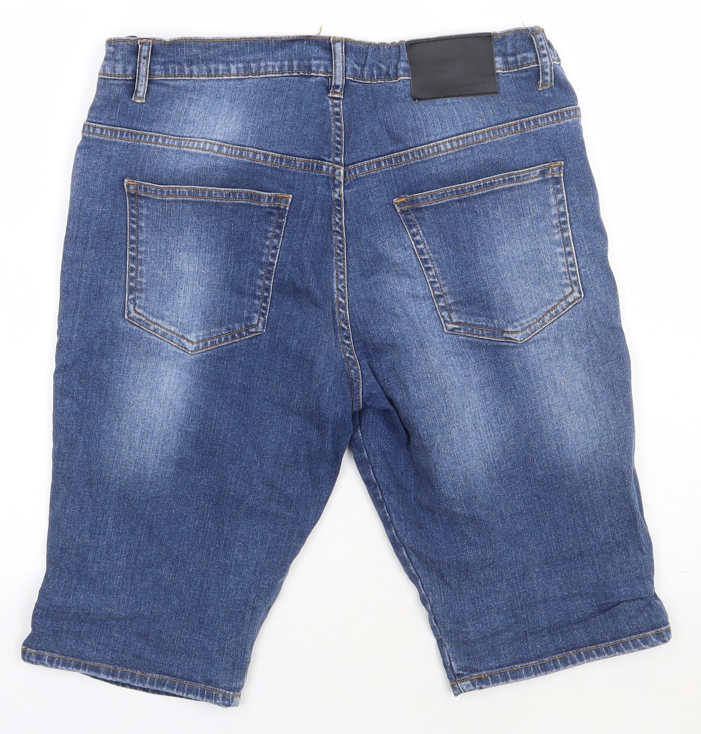 Matalan Boys Blue  Cotton Bermuda Shorts Size 16 Years  Regular Buckle