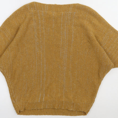 Amanti Womens Yellow  Acrylic Pullover Sweatshirt Size S  Pullover