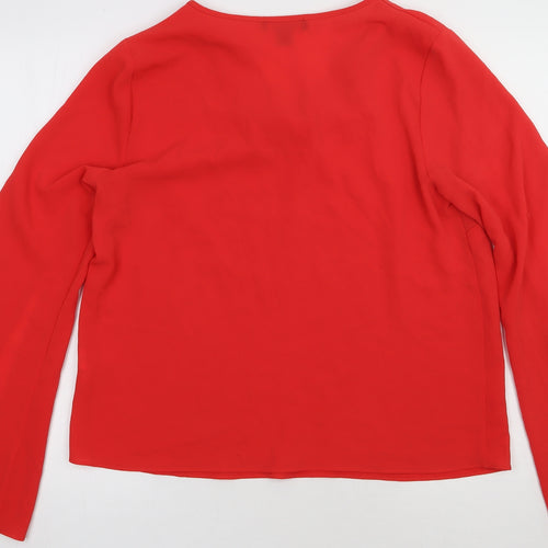 Primark Womens Pink  Polyester Basic Blouse Size 12 V-Neck