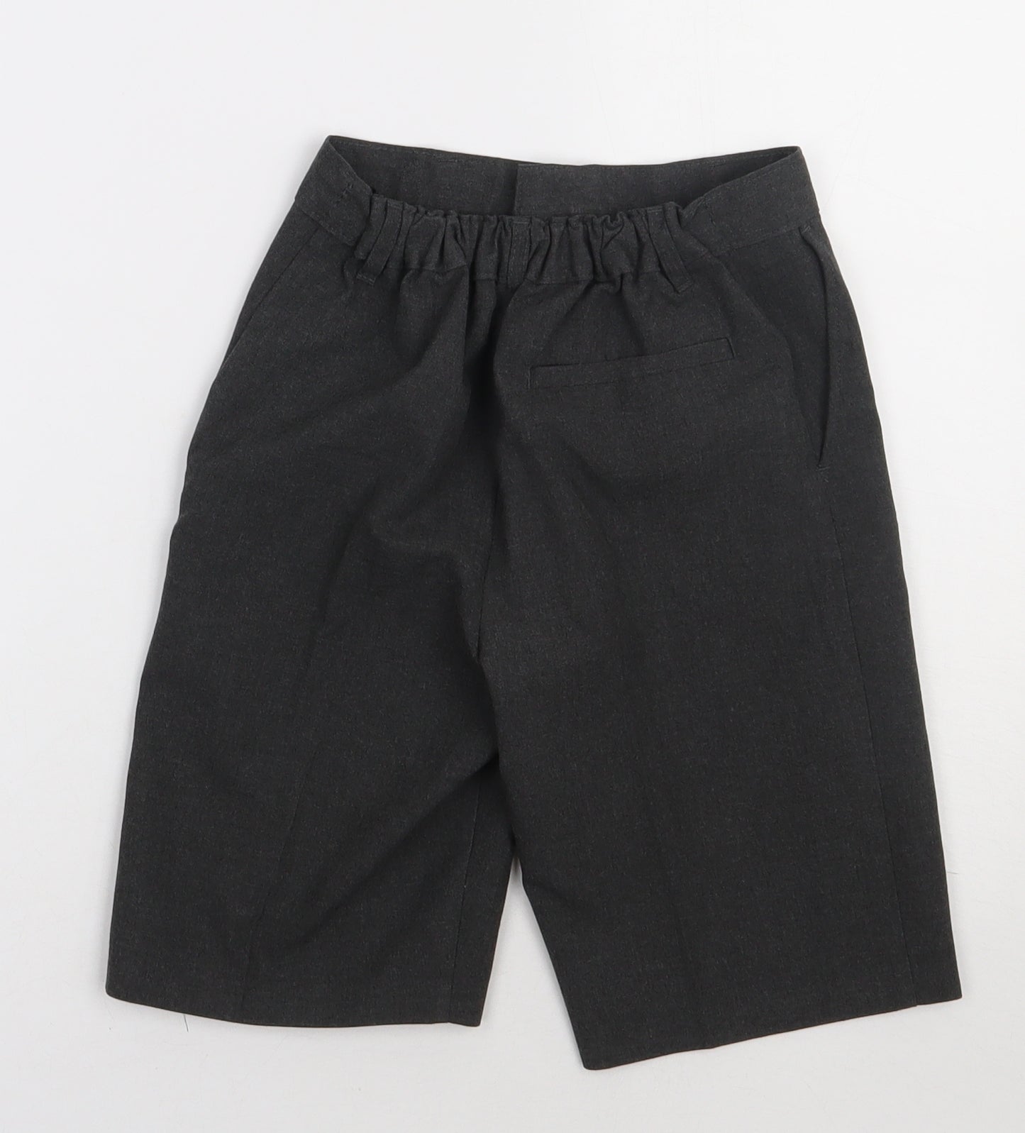 Marks and Spencer Girls Grey  Polyester Bermuda Shorts Size 9-10 Years  Regular Hook & Eye - school Wear