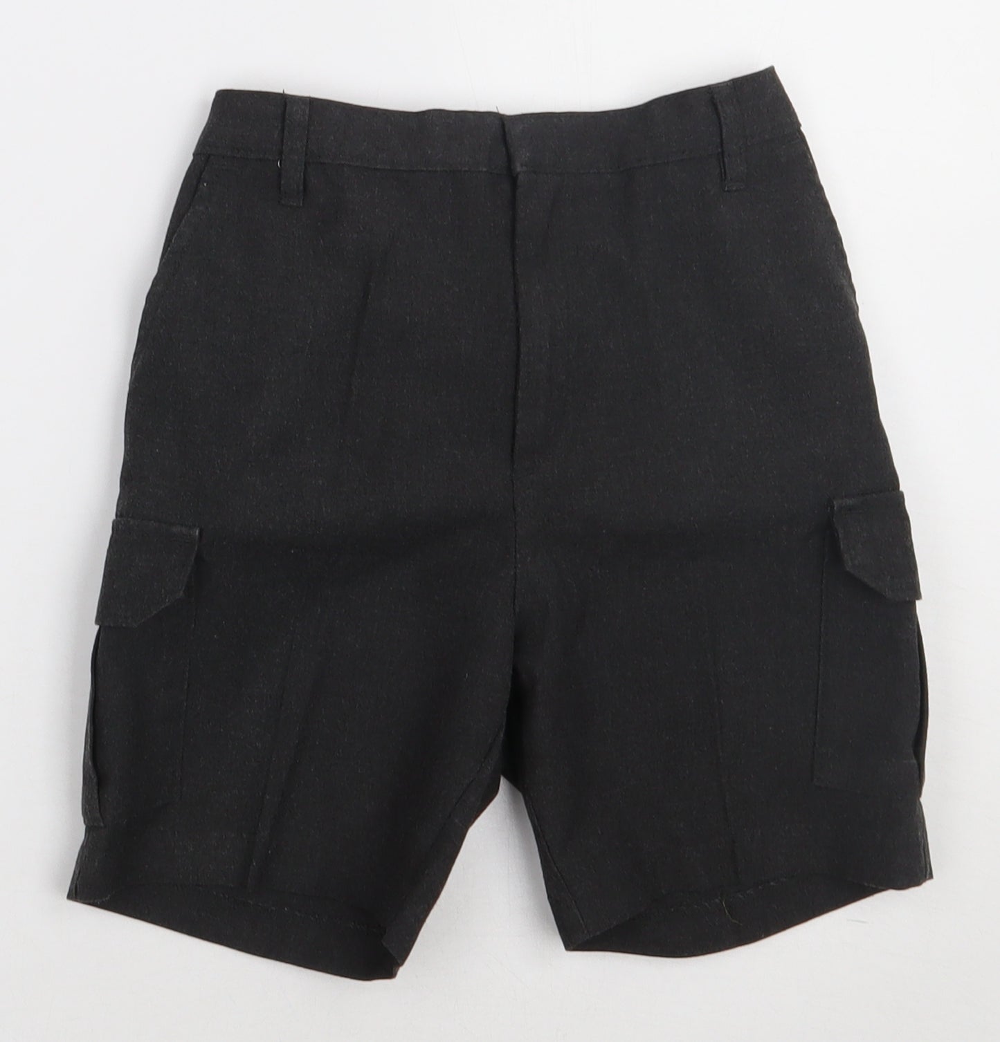 sainsburys Boys Grey  Polyester Cargo Shorts Size 10 Years  Regular Hook & Eye - school Wear