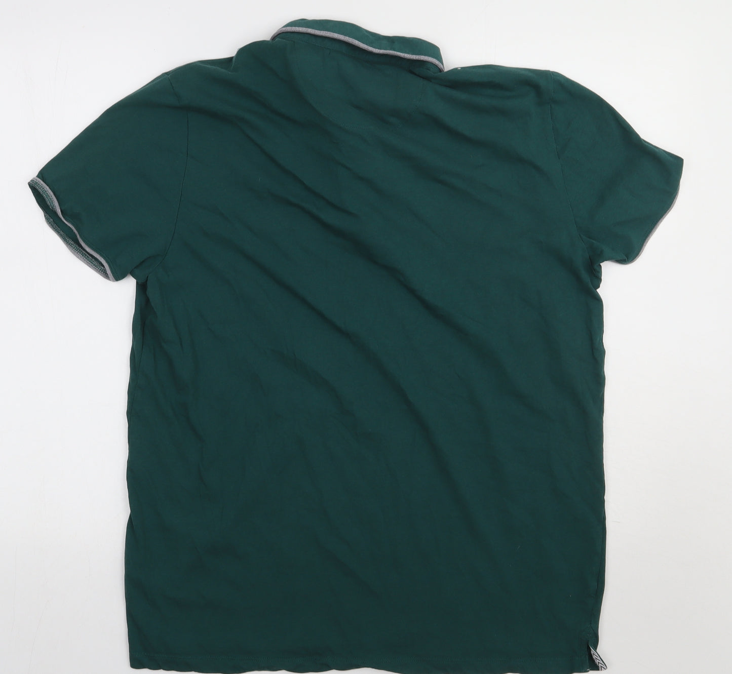 Matalan Mens Green  Cotton  Polo Size XL Collared Button