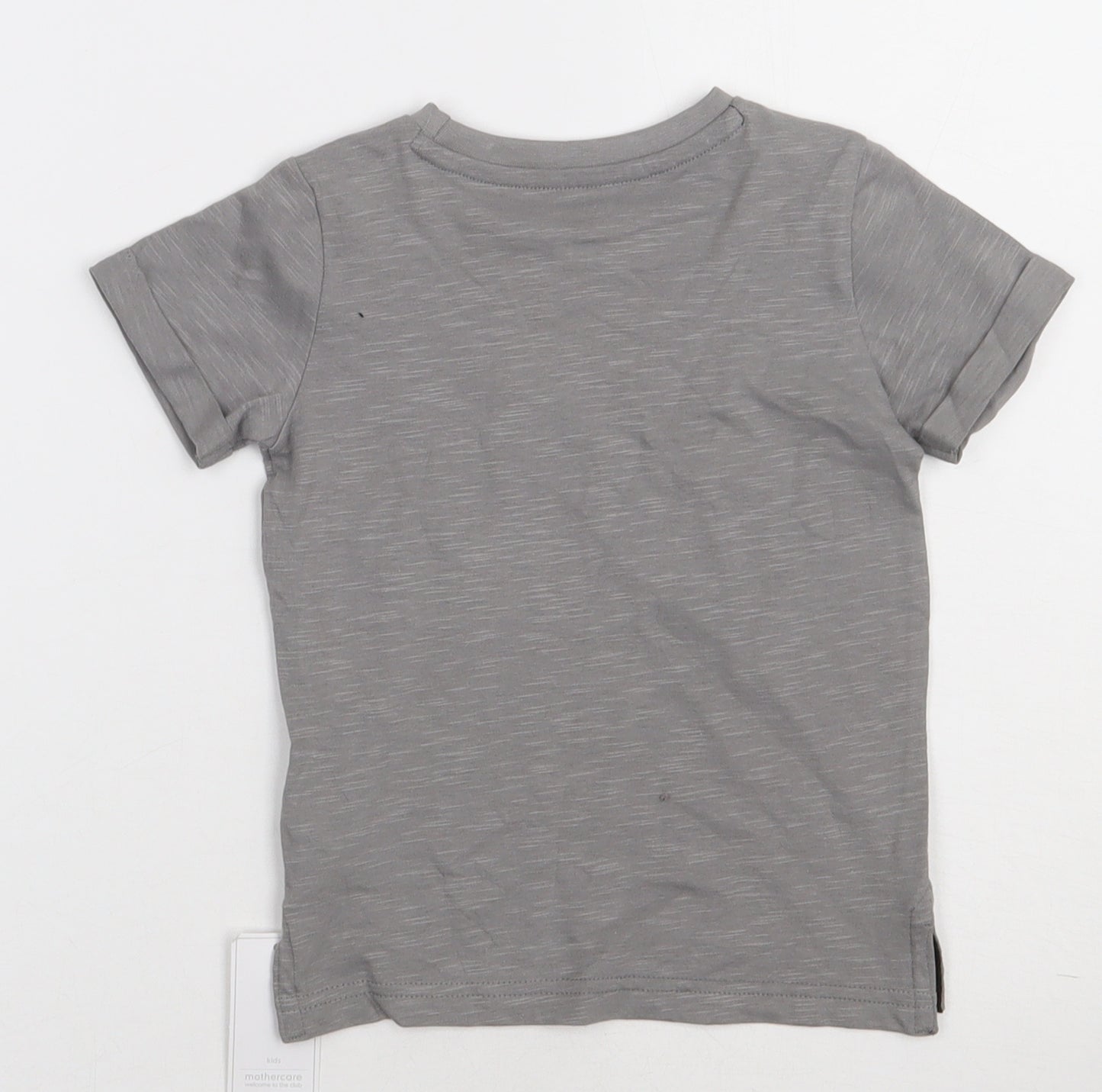 Mothercare Boys Grey  Cotton Basic T-Shirt Size 24 Months Crew Neck Pullover - I am the Future