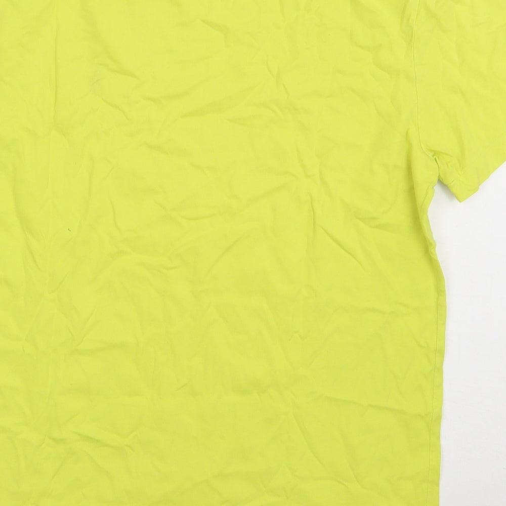 Ralph Lauren Mens Yellow  Cotton  T-Shirt Size M Crew Neck