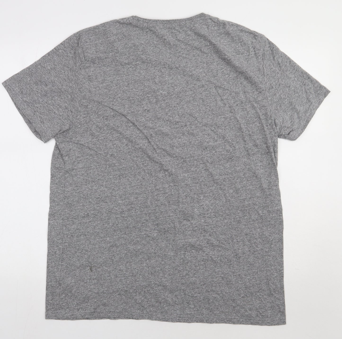 Boohoo Mens Grey  Cotton  T-Shirt Size S Crew Neck