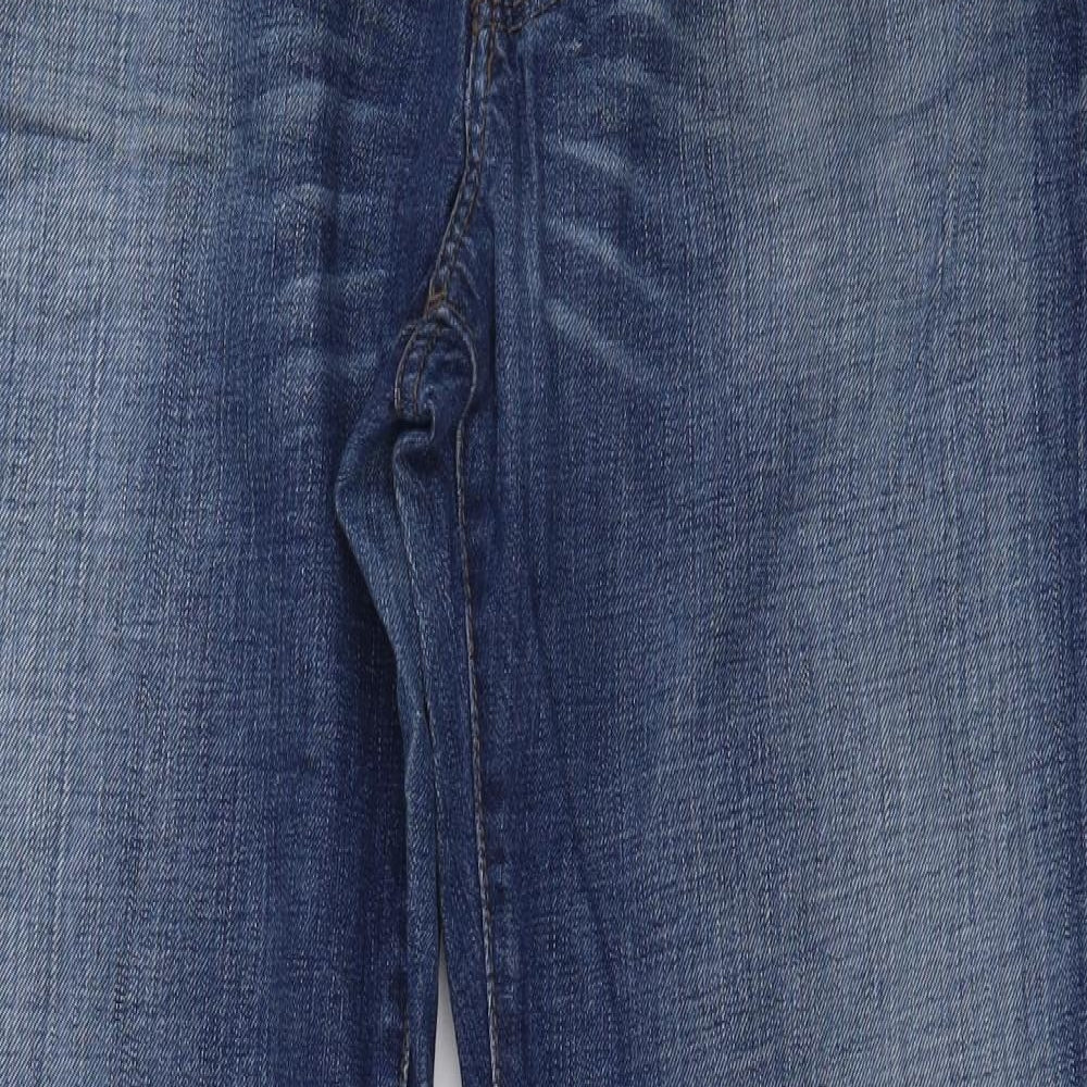 Lee Cooper Mens Blue  Cotton Straight Jeans Size 34 L34 in Regular Button