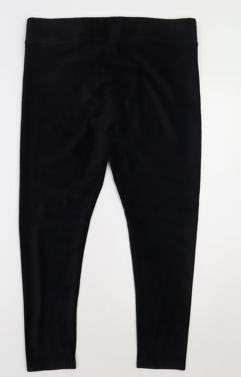 Marks and Spencer Womens Black  Cotton Cropped Trousers Size 14 L25 in Regular