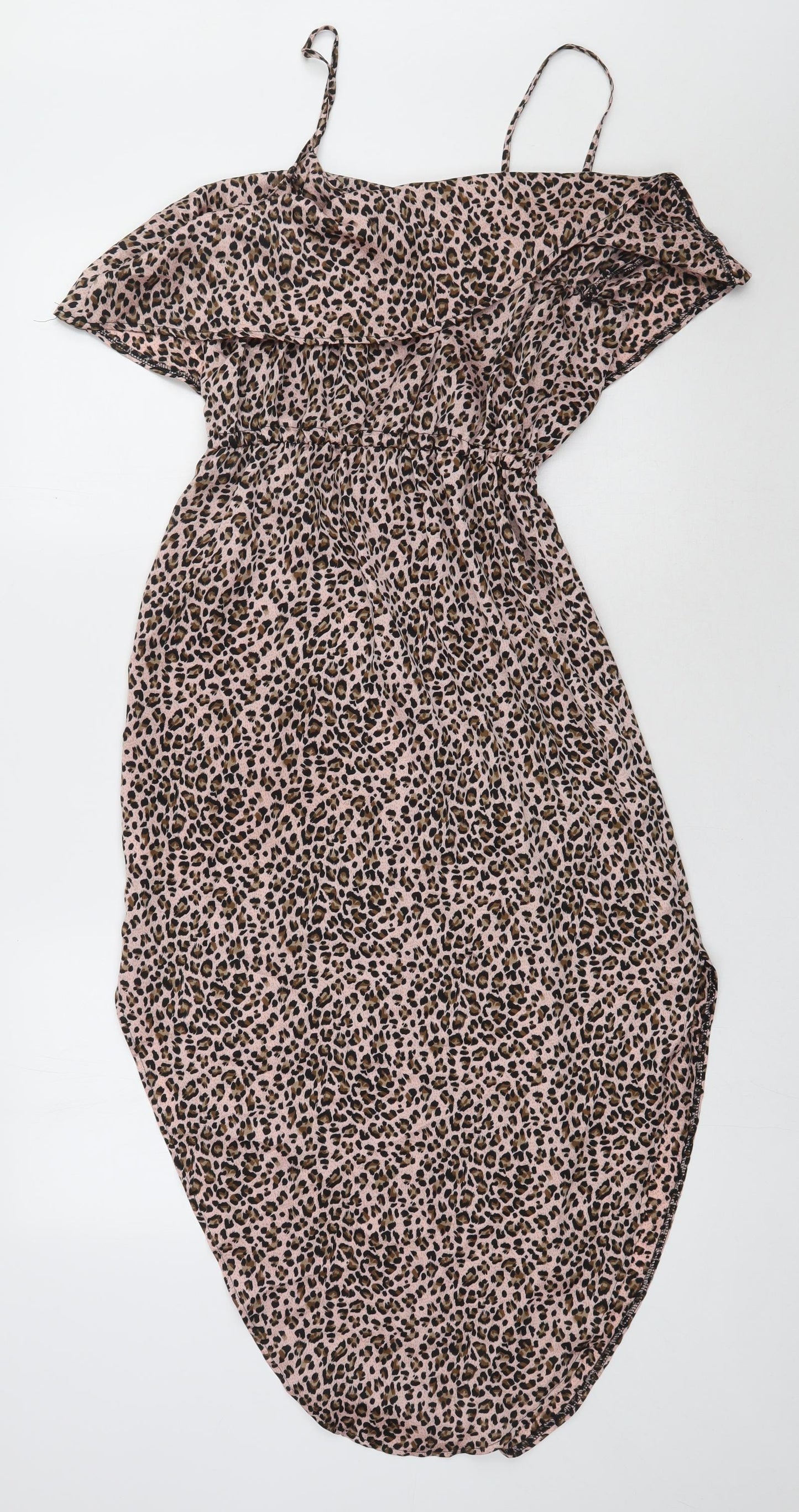 Apricot Womens Pink Animal Print Polyester A-Line  Size 8  Square Neck Pullover