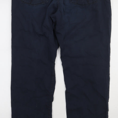 BRAX Mens Blue  Cotton Capri Trousers Size 36 L32 in Regular Button