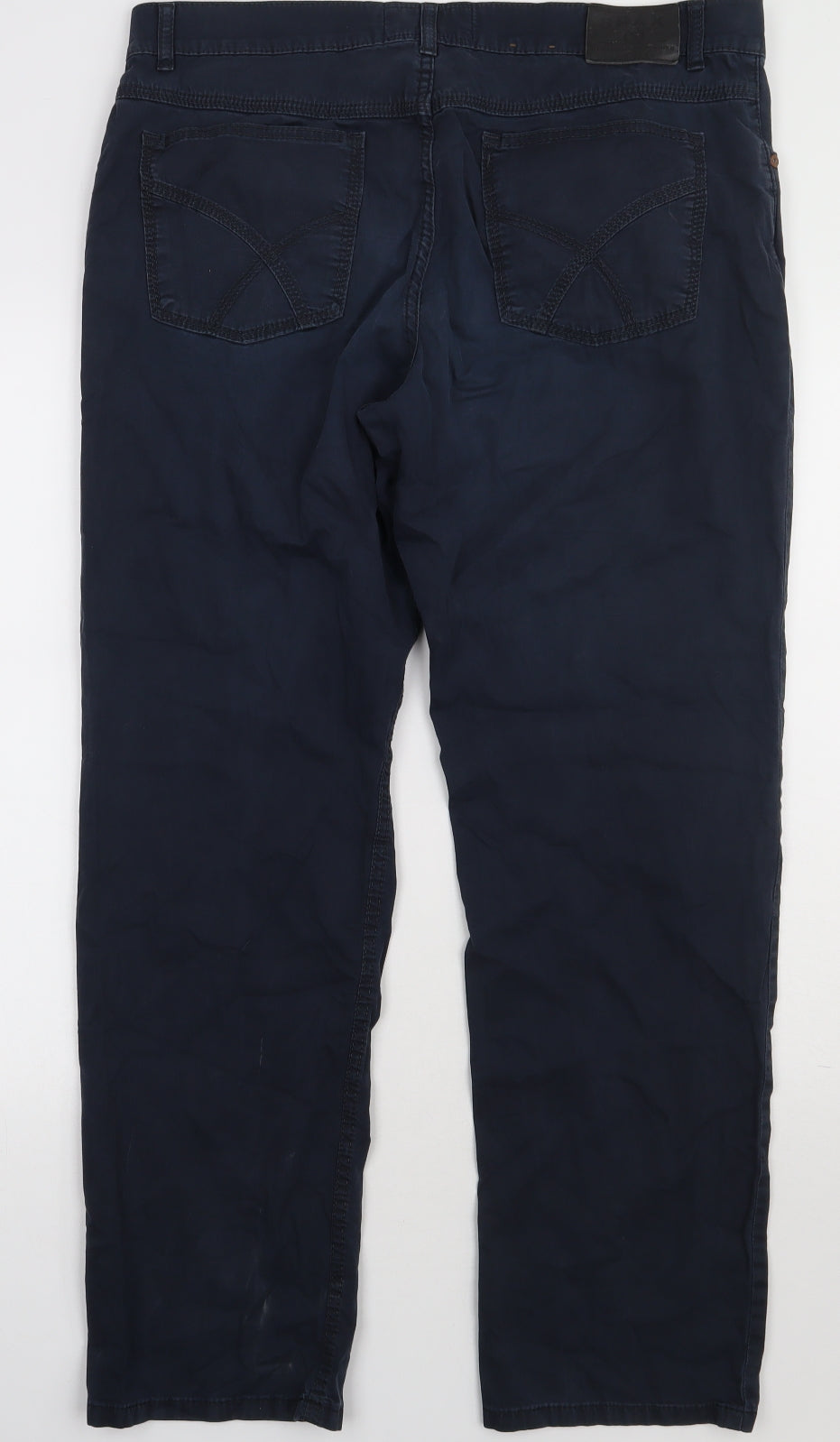 BRAX Mens Blue  Cotton Capri Trousers Size 36 L32 in Regular Button