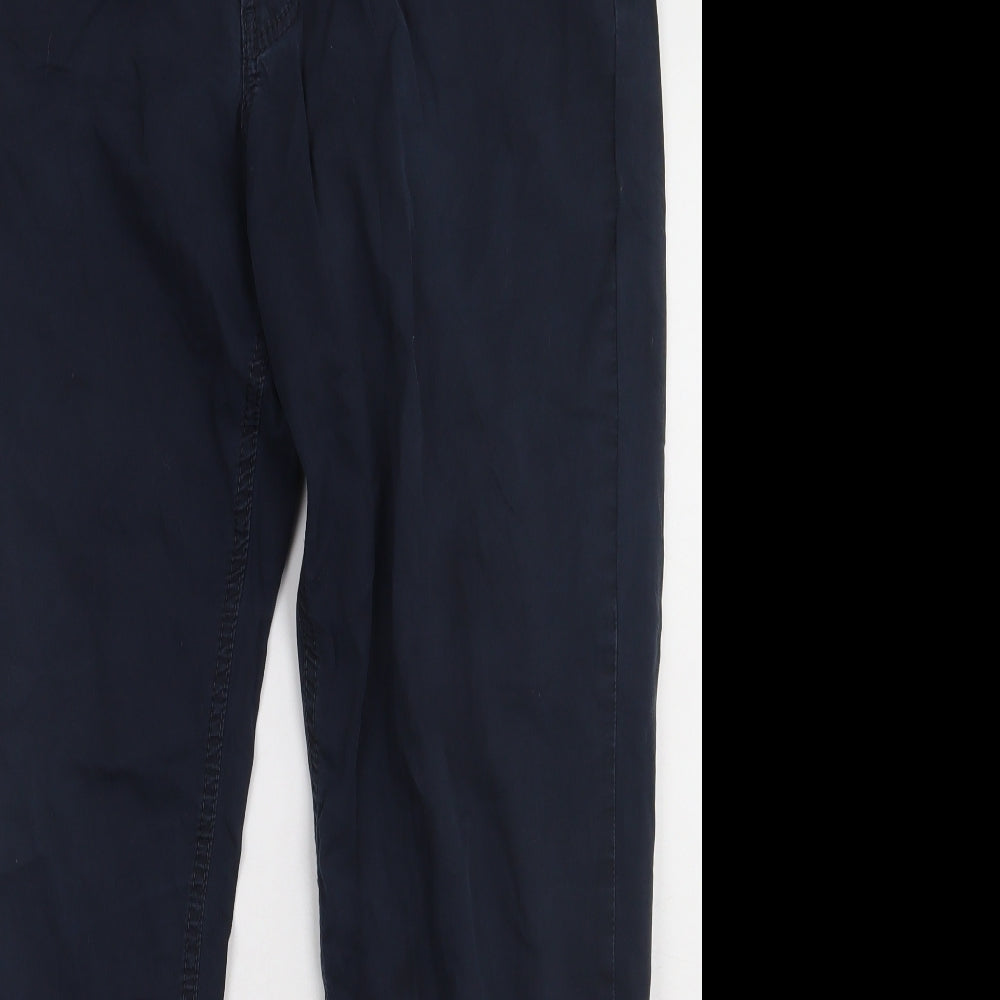 BRAX Mens Blue  Cotton Capri Trousers Size 36 L32 in Regular Button