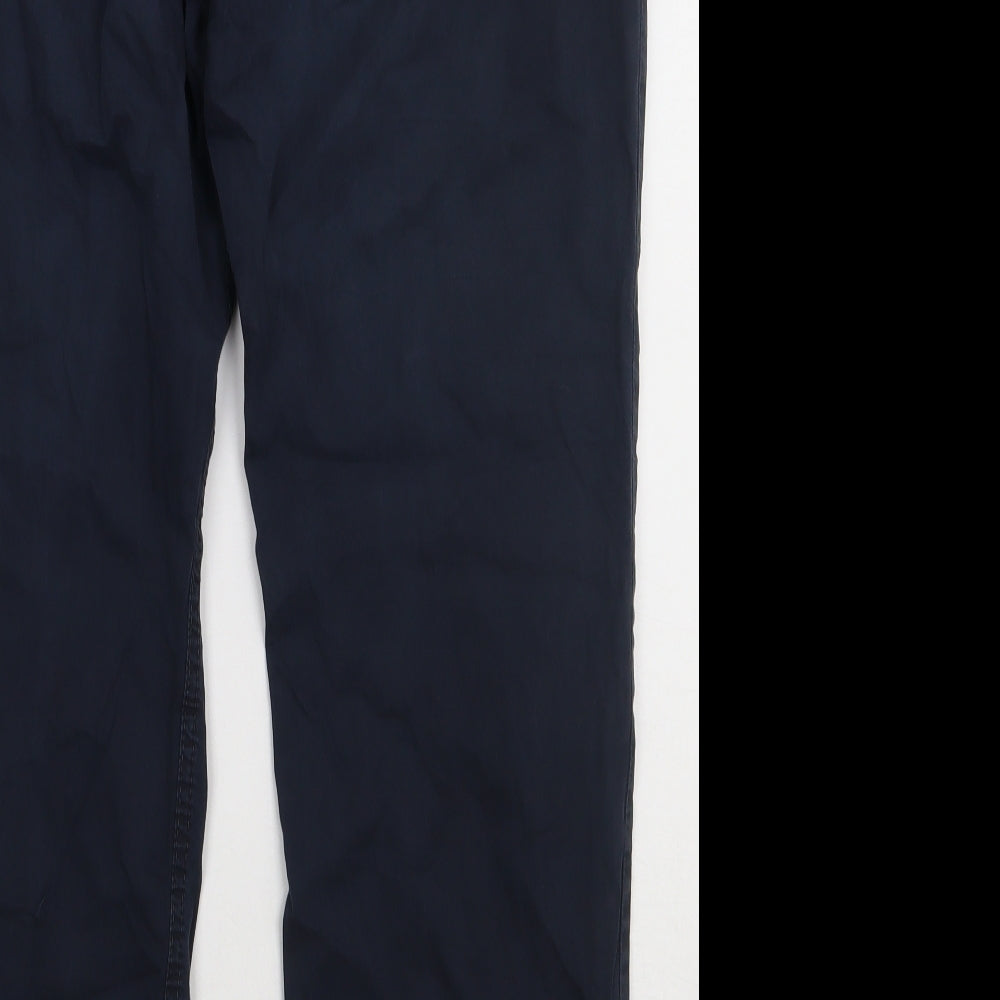 BRAX Mens Blue  Cotton Capri Trousers Size 36 L32 in Regular Button