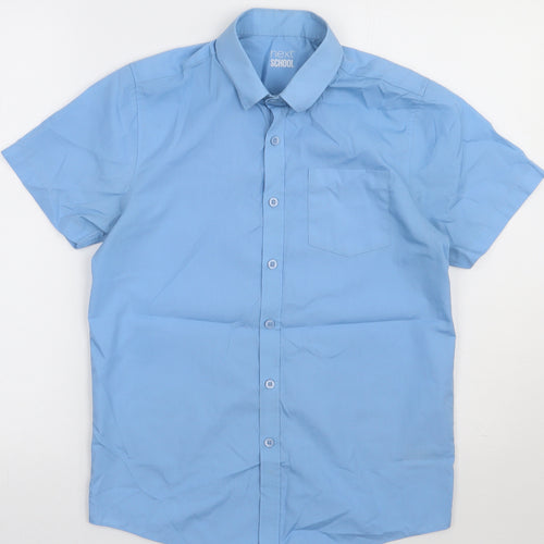 NEXT Boys Blue  Polyester Basic Button-Up Size 12 Years Collared Button - school Wear
