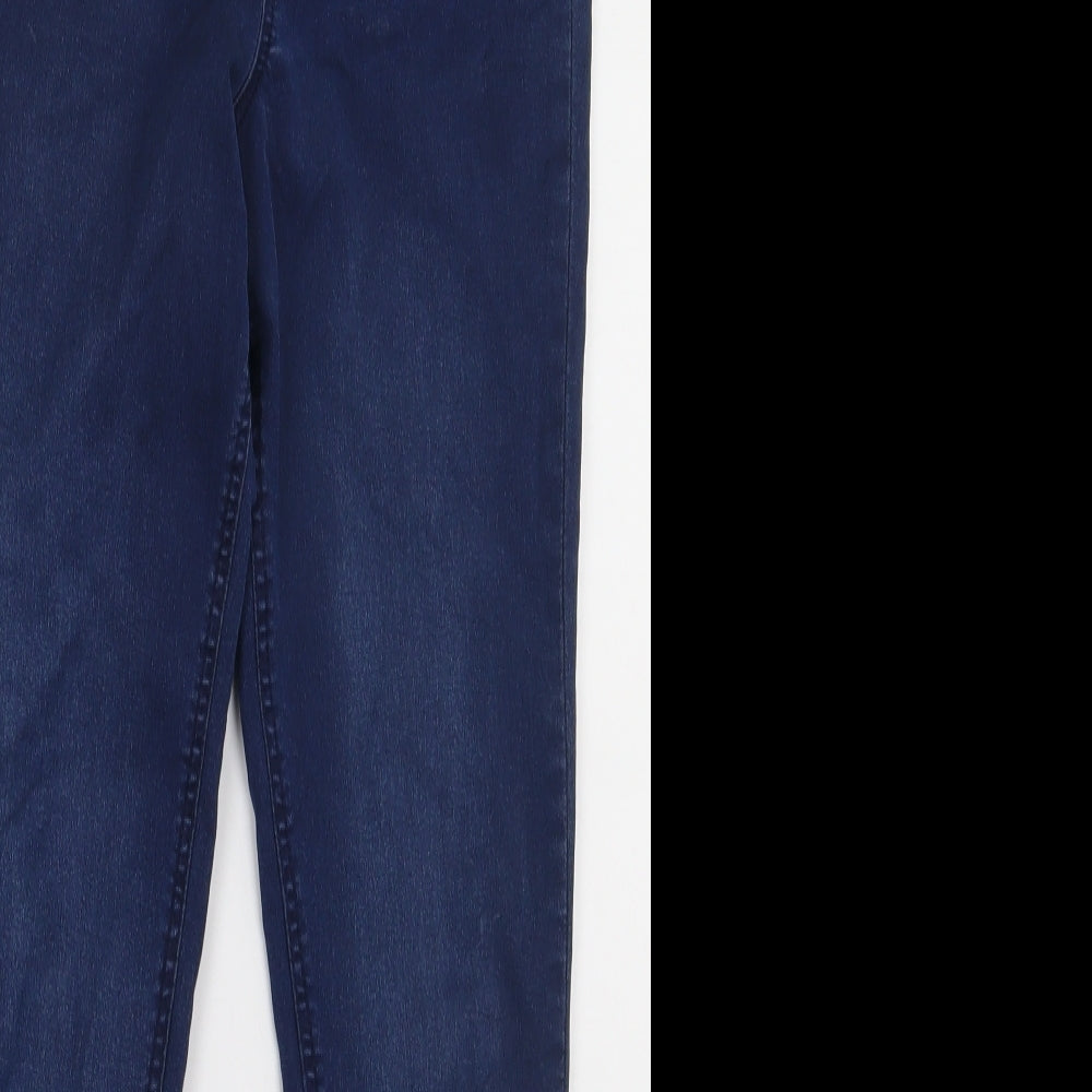 F&F Womens Blue  Cotton Jegging Trousers Size 10 L31 in Regular