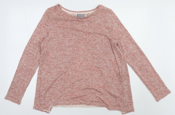 VERO MODA Womens Pink  Polyester Pullover Sweatshirt Size M  Pullover - lace detail on back