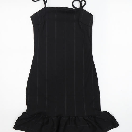 In the Style Womens Black  Polyester Mini  Size 8  Off the Shoulder