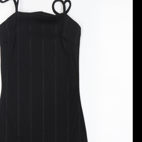 In the Style Womens Black  Polyester Mini  Size 8  Off the Shoulder