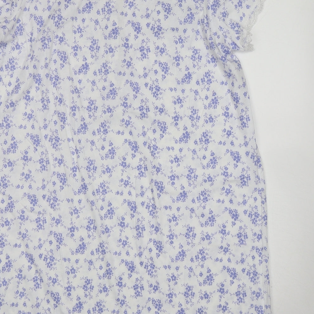 M&S Womens Multicoloured Floral Cotton  Dress Size 16