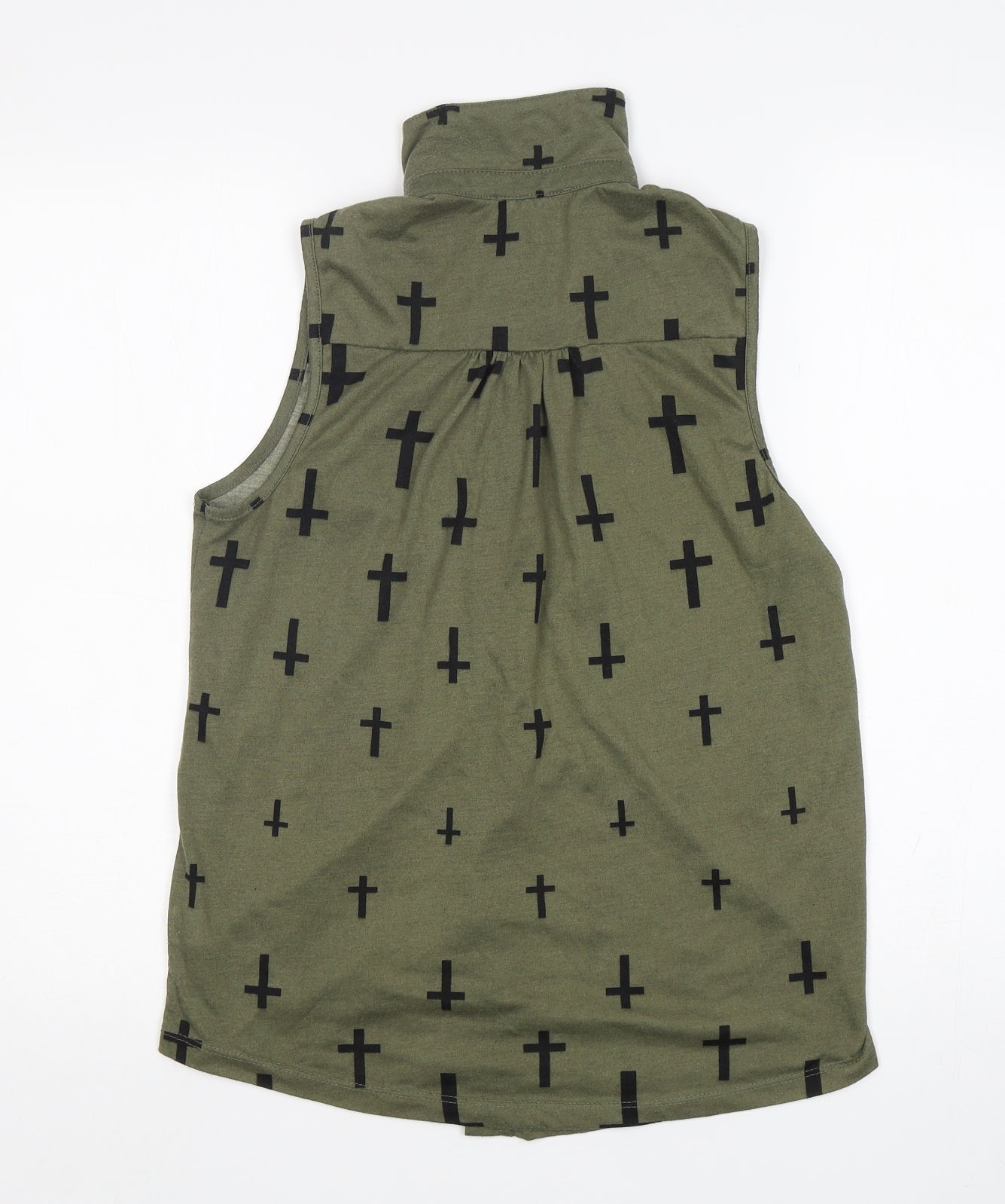 Atmosphere Womens Green  Polyester Basic Button-Up Size 14 Collared