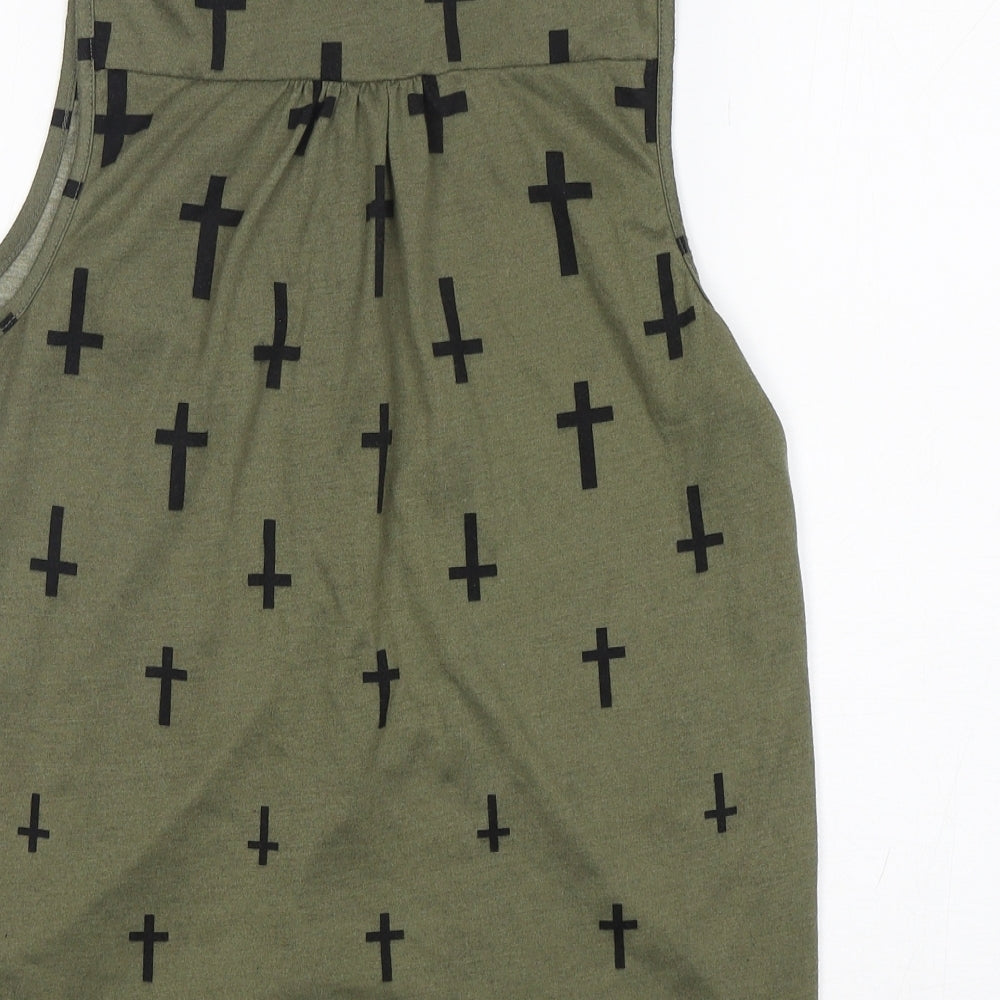 Atmosphere Womens Green  Polyester Basic Button-Up Size 14 Collared